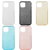 Eiroo Silvery iPhone 12 / iPhone 12 Pro 6.1 in Simli Mavi Silikon Klf - Resim 2