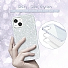 Eiroo Silvery iPhone 13 Mini Simli Silver Silikon Klf - Resim: 4