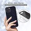 Eiroo Silvery iPhone 13 Mini Simli Siyah Silikon Klf - Resim: 4