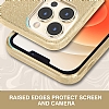 Eiroo Silvery iPhone 13 Pro Max Simli Gold Silikon Klf - Resim 3
