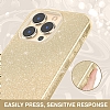Eiroo Silvery iPhone 13 Pro Max Simli Gold Silikon Klf - Resim 2