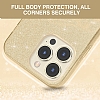 Eiroo Silvery iPhone 13 Pro Max Simli Gold Silikon Klf - Resim: 4