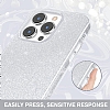 Eiroo Silvery iPhone 13 Pro Max Simli Silver Silikon Klf - Resim: 1