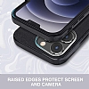 Eiroo Silvery iPhone 13 Pro Max Simli Siyah Silikon Klf - Resim: 2