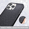 Eiroo Silvery iPhone 13 Pro Max Simli Siyah Silikon Klf - Resim: 1