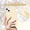 Eiroo Silvery iPhone 13 Simli Gold Silikon Klf - Resim 4