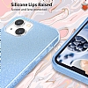 Eiroo Silvery iPhone 13 Simli Mavi Silikon Klf - Resim: 1