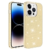 Eiroo Silvery iPhone 14 Pro Max Simli Gold Silikon Klf