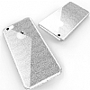Eiroo Silvery iPhone 6 Plus / 6S Plus Simli Silver Silikon Klf - Resim 3