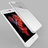 Eiroo Silvery iPhone 6 Plus / 6S Plus Simli Silver Silikon Klf - Resim 1