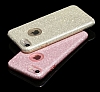 Eiroo Silvery iPhone 7 / 8 Simli Gold Silikon Klf - Resim: 3