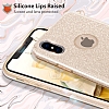 Eiroo Silvery iPhone X / XS Simli Gold Silikon Klf - Resim 3