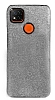 Eiroo Silvery Xiaomi Redmi 9C Simli Siyah Silikon Klf