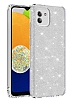 Eiroo Silvery Samsung Galaxy A03 Simli Silver Silikon Klf