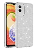 Eiroo Silvery Samsung Galaxy A04 Simli Silver Silikon Klf