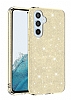 Eiroo Silvery Samsung Galaxy A14 Simli Gold Silikon Klf