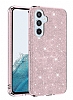 Eiroo Silvery Samsung Galaxy A14 Simli Pembe Silikon Klf