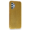 Eiroo Silvery Samsung Galaxy A32 Simli Gold Silikon Klf - Resim: 1