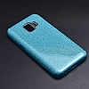 Eiroo Silvery Samsung Galaxy J2 Core Simli Mavi Silikon Klf - Resim 1