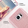 Eiroo Silvery Samsung Galaxy Note 5 Simli Pembe Silikon Klf - Resim 6