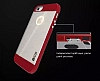 Eiroo Slicoo iPhone SE / 5 / 5S Silver Metalik Kenarl effaf Silikon Klf - Resim 4