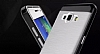 Eiroo Slicoo Samsung Galaxy A7 Dark Silver Metalik Kenarl effaf Silikon Klf - Resim: 3