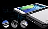 Eiroo Slicoo Samsung Galaxy A8 Dark Silver Metalik Kenarl effaf Silikon Klf - Resim 1