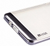 Eiroo Slicoo Samsung Galaxy J7 Silver Metalik Kenarl effaf Silikon Klf - Resim: 1