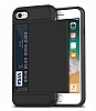 Eiroo Sliding Card iPhone 7 / 8 Ultra Koruma Siyah Klf - Resim 1