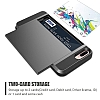 Eiroo Sliding Card iPhone 7 Plus / 8 Plus Ultra Koruma Dark Silver Klf - Resim: 6