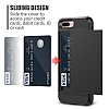 Eiroo Sliding Card iPhone 7 Plus / 8 Plus Ultra Koruma Siyah Klf - Resim 1