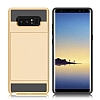 Eiroo Sliding Card Samsung Galaxy Note 8 Ultra Koruma Gold Klf - Resim 5