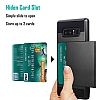 Eiroo Sliding Card Samsung Galaxy Note 8 Ultra Koruma Siyah Klf - Resim 5