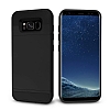 Eiroo Sliding Card Samsung Galaxy S8 Plus Ultra Koruma Siyah Klf - Resim 1