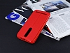 Eiroo Slim Craft Asus Zenfone 2 Pencereli Standlı Kırmızı Deri Kılıf - Resim: 2