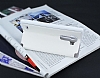 Eiroo Slim Craft LG G4 Pencereli Standl Beyaz Deri Klf - Resim: 3