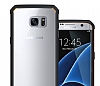 Eiroo Slim Hybrid Samsung Galaxy S7 Edge Silikon Kenarl effaf Rubber Klf - Resim 4