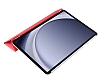 Eiroo Smart Samsung Galaxy Tab S9 FE Kapakl Standl Krmz Deri Klf - Resim 1