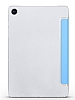 Eiroo Smart Samsung Galaxy Tab S9 FE Kapakl Standl Mavi Deri Klf - Resim: 3