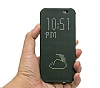 Eiroo Dot View HTC Desire 820 Uyku Modlu Gri Klf - Resim 4