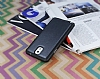 Eiroo Smother Samsung N9000 Galaxy Note 3 Silikon Kenarl Lacivert Deri Klf - Resim: 2