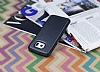 Eiroo Smother Samsung Galaxy S6 edge Silikon Kenarl Siyah Deri Klf - Resim: 2