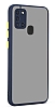 Eiroo Soft Touch Samsung Galaxy M31 Ultra Koruma Lacivert Klf