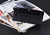 Sony Xperia C3 Gizli Mknatsl Pencereli Siyah Deri Klf - Resim 1