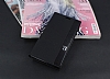 Sony Xperia C3 Gizli Mknatsl Standl Siyah Deri Klf - Resim 3