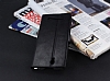 Eiroo Sony Xperia C3 Standl Czdanl Siyah Deri Klf - Resim 1