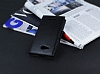 Sony Xperia E4g Gizli Mknatsl Yan Kapakl Siyah Deri Klf - Resim 2
