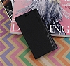 Sony Xperia M2 Gizli Mknatsl nce Yan Kapakl Siyah Deri Klf - Resim 4