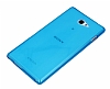 Sony Xperia M2 Ultra nce effaf Mavi Silikon Klf - Resim 1