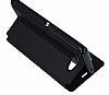 Eiroo Sony Xperia M2 Vantuzlu Pencereli Krmz Deri Klf - Resim: 2